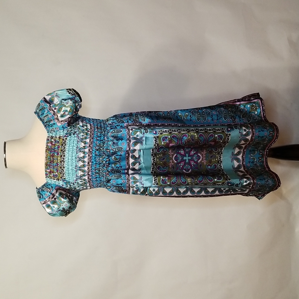Satiny Paisley Dress